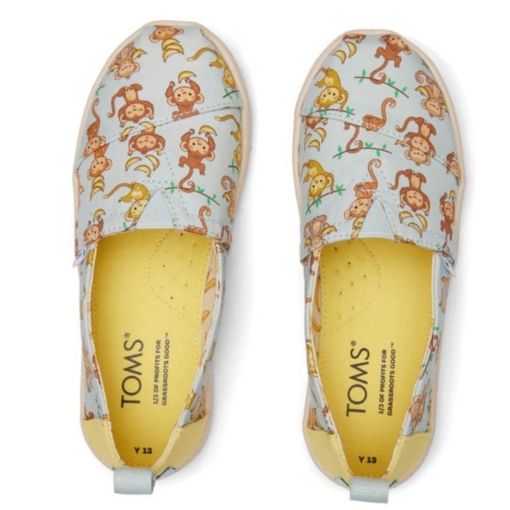 TOMS Youth Unisex Alpargata Monkey Prints - Picture 11 of 12